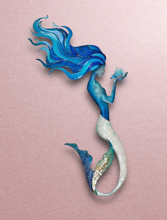 Mermaid Capriz Shell/Metal