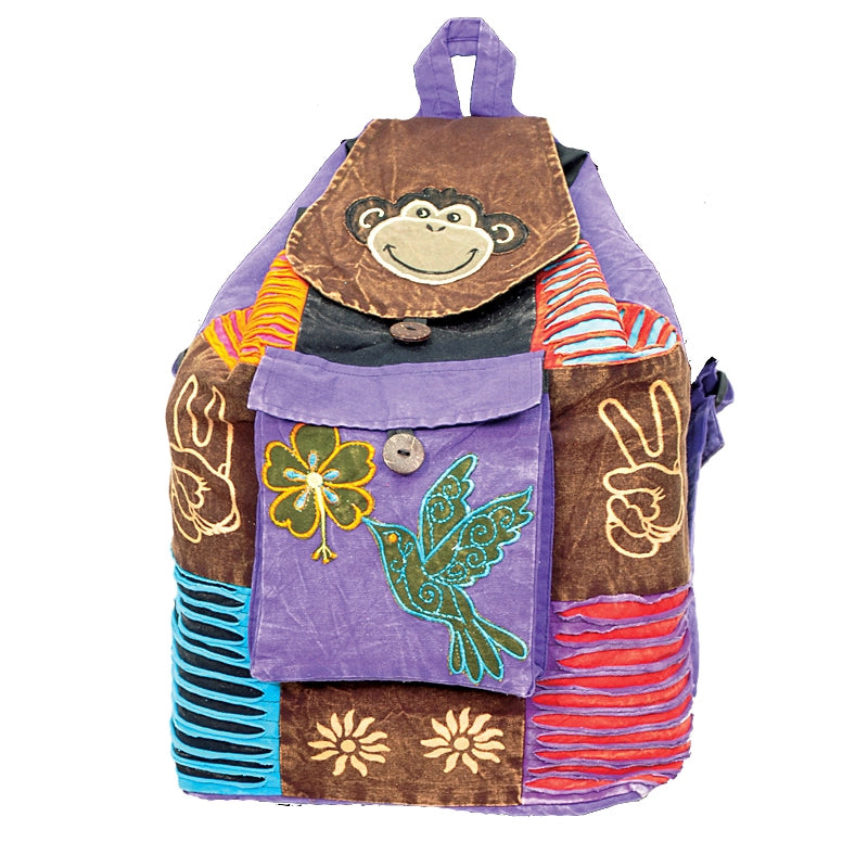 Monkey Backpack Colorful