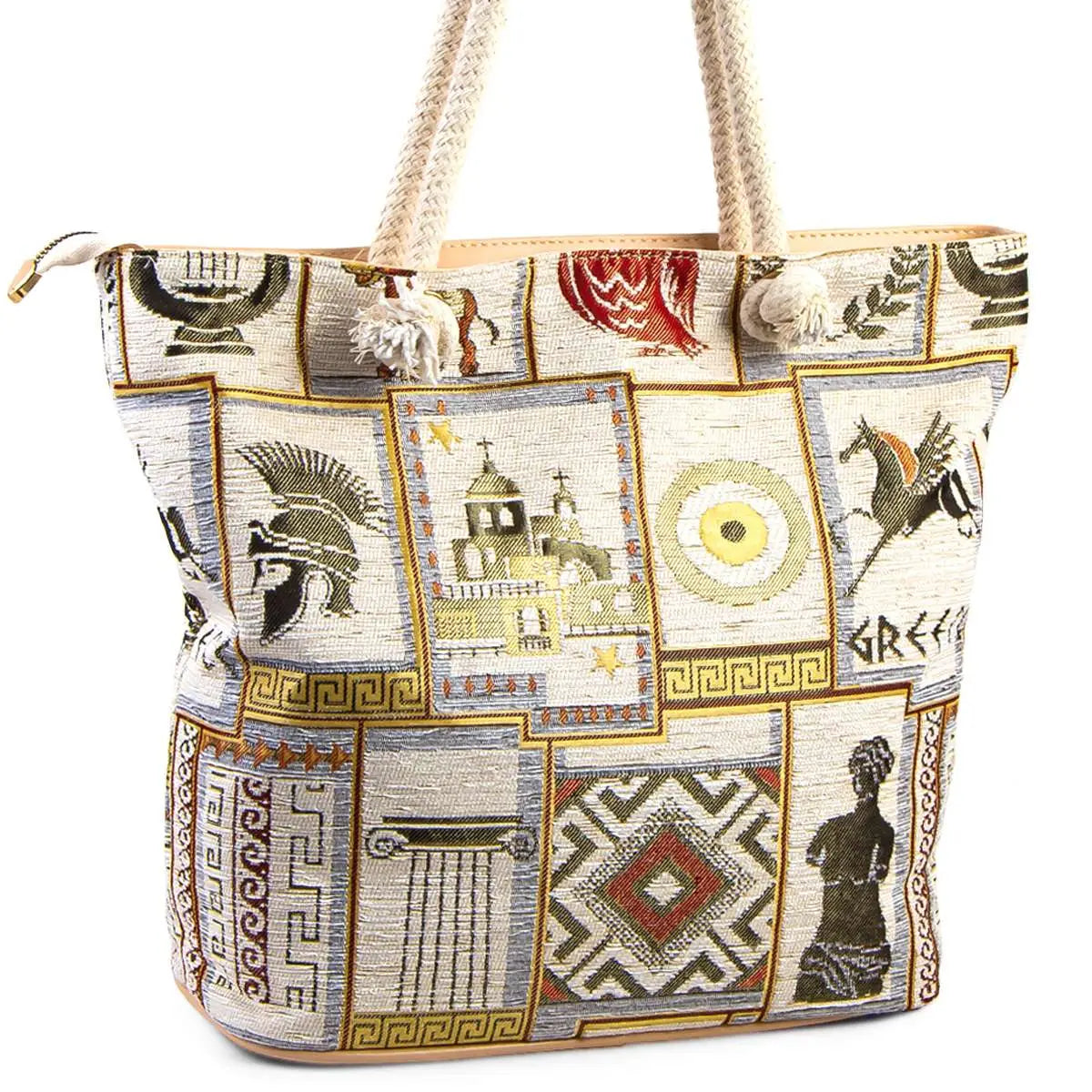Greece Vintage Shoulder Bag Cream