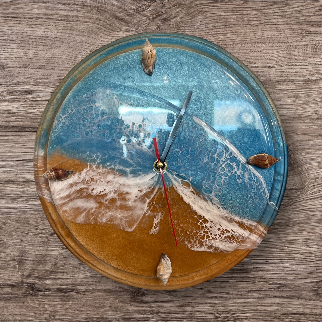 Epoxy Resin Ocean Wave Wall Clock