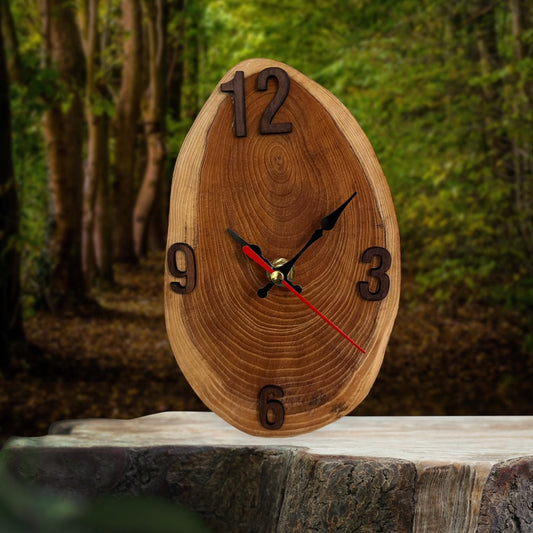 Handmade Black Walnut Wood Clock