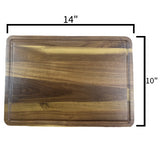 2. 14”x10” Cutting Board Juice Groove and 2 inside Handles