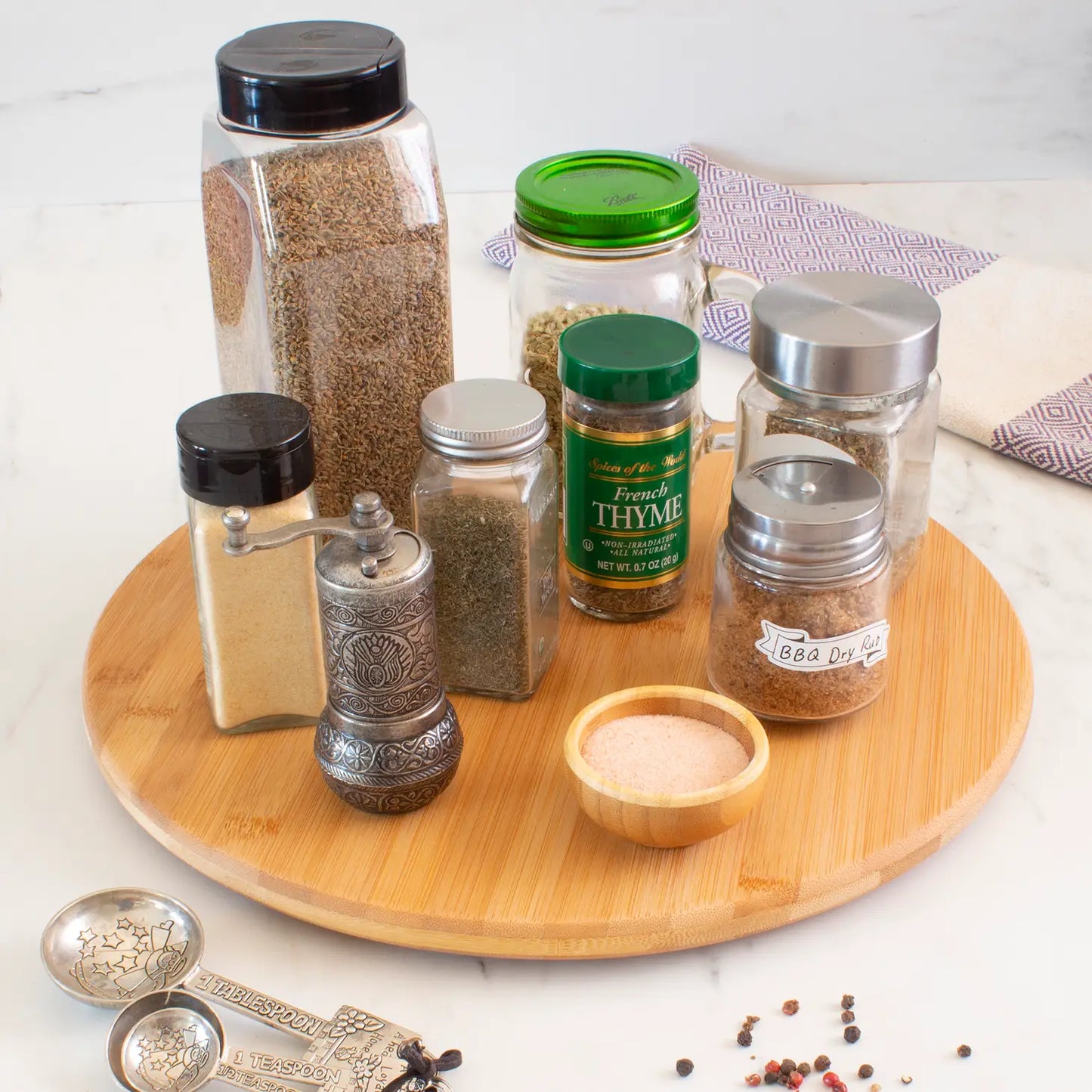Bamboo Lazy Susan Turntable