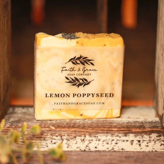 Lemon Poppyseed Soap, Luxury Shea Butter Soap
