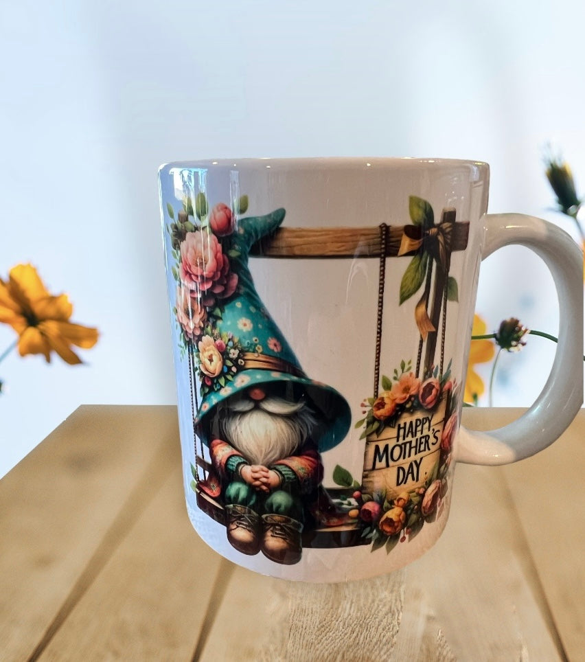 11oz Mug, Gnome, Happy Mother's Day! Mug, Mother's Day Gift, Mom Birthday Gift, Coffee Mug