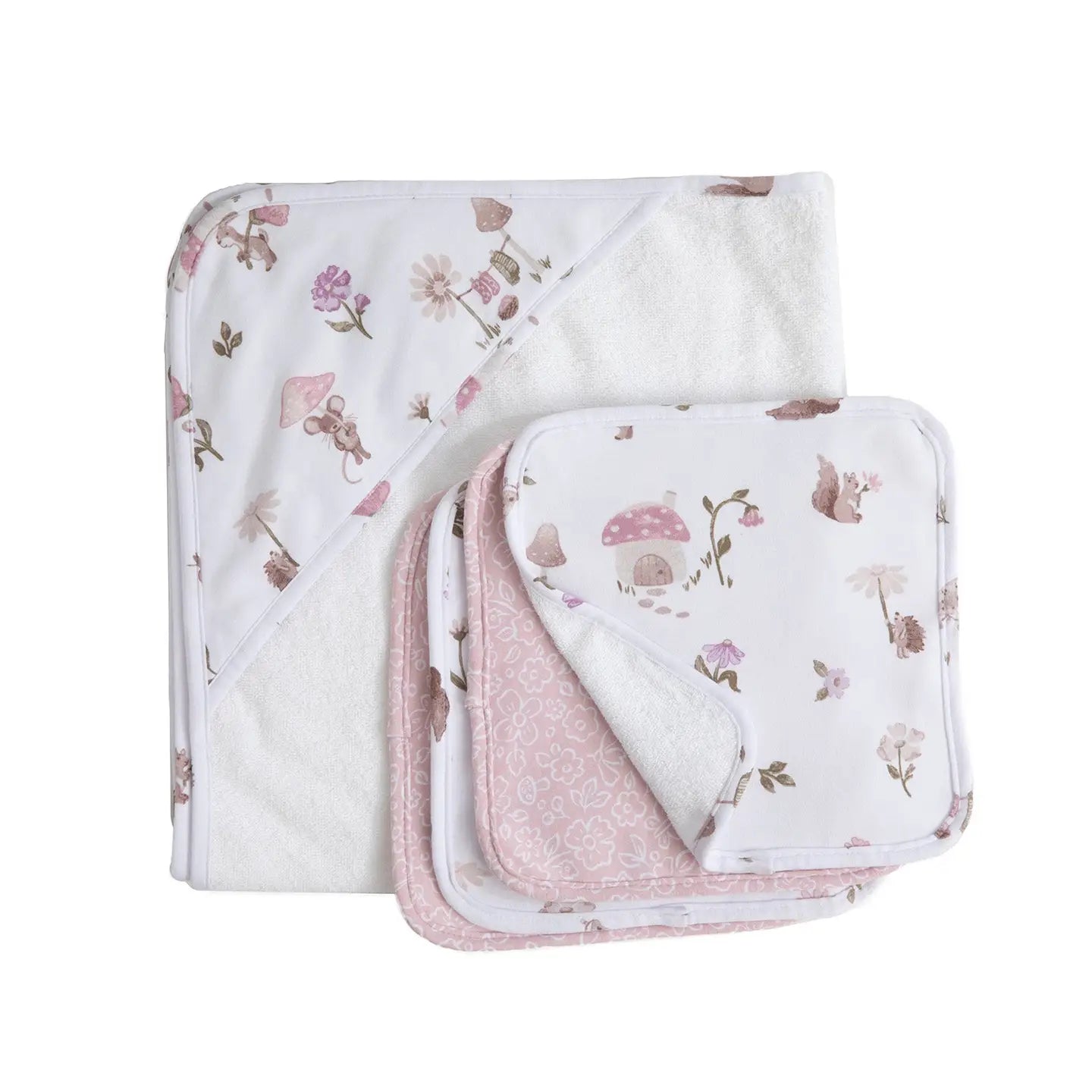 5pc 100% Cotton Bath Gift Set | Mushroom House