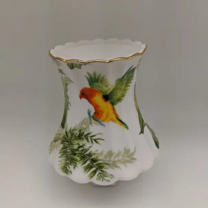 Porcelain Parrot Night Light & Oil Burner - Exquisite Home Decor Accent