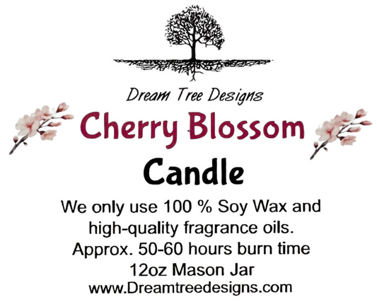 Cherry Blossom Soy Mason Jar Candle