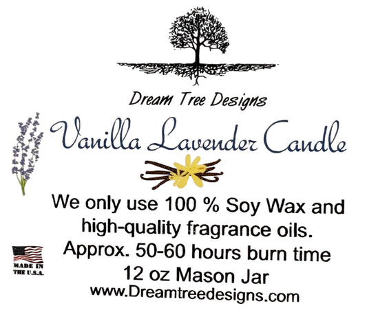 Vanilla Lavender Soy Mason Jar Candle