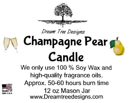 Champagne Pear Soy Mason Jar Candle