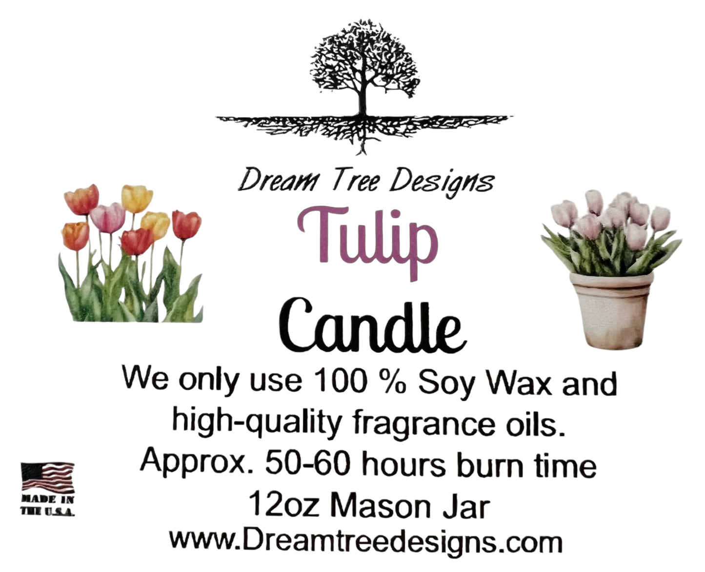 Tulip Soy Mason Jar Candle
