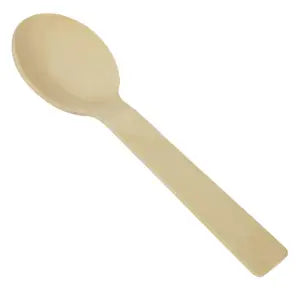 Disposable Wood Spoon 25PK