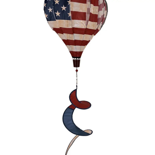 Tea Stained American Burlap 12 Panel Hot Air Balloon