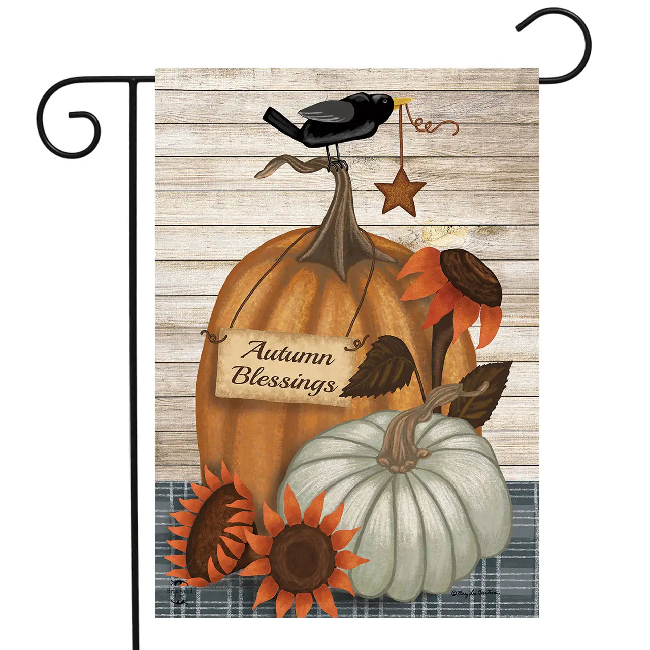 Rustic Autumn Blessings Garden Flag 12" X 18"