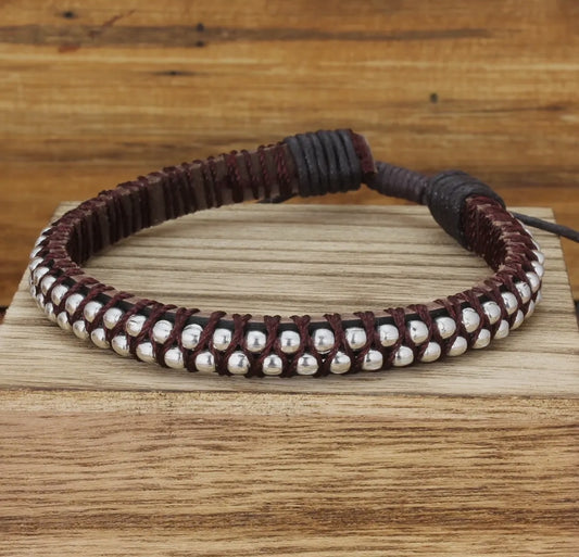 Wild Ride Brown Leather Unisex Bracelet