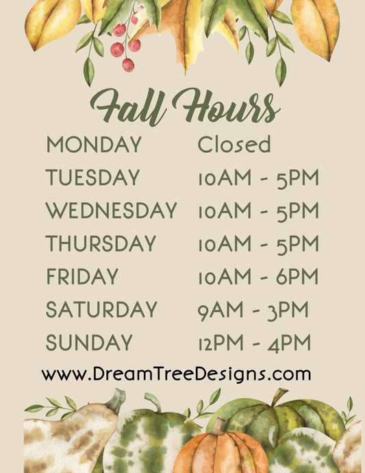 Fall Hours