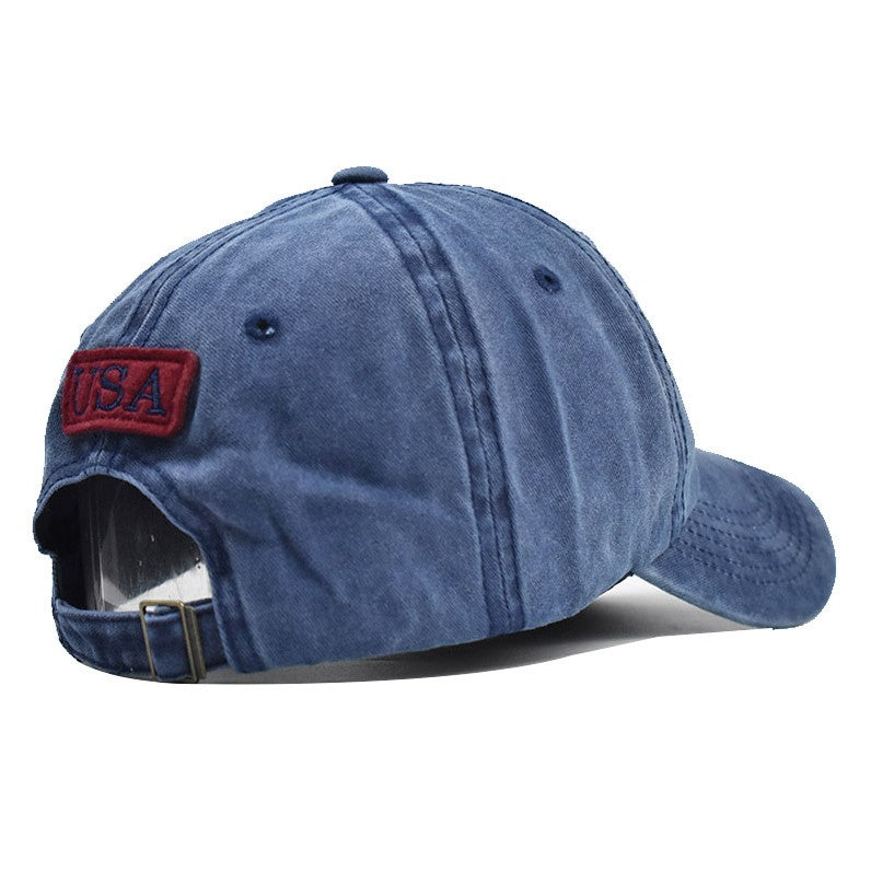 USA Flag Baseball Cap Adjustable Dad Hat Patriotic Embroider