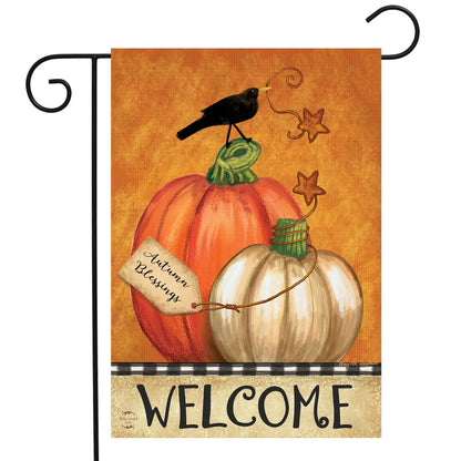 Rustic Pumpkins Garden Flag