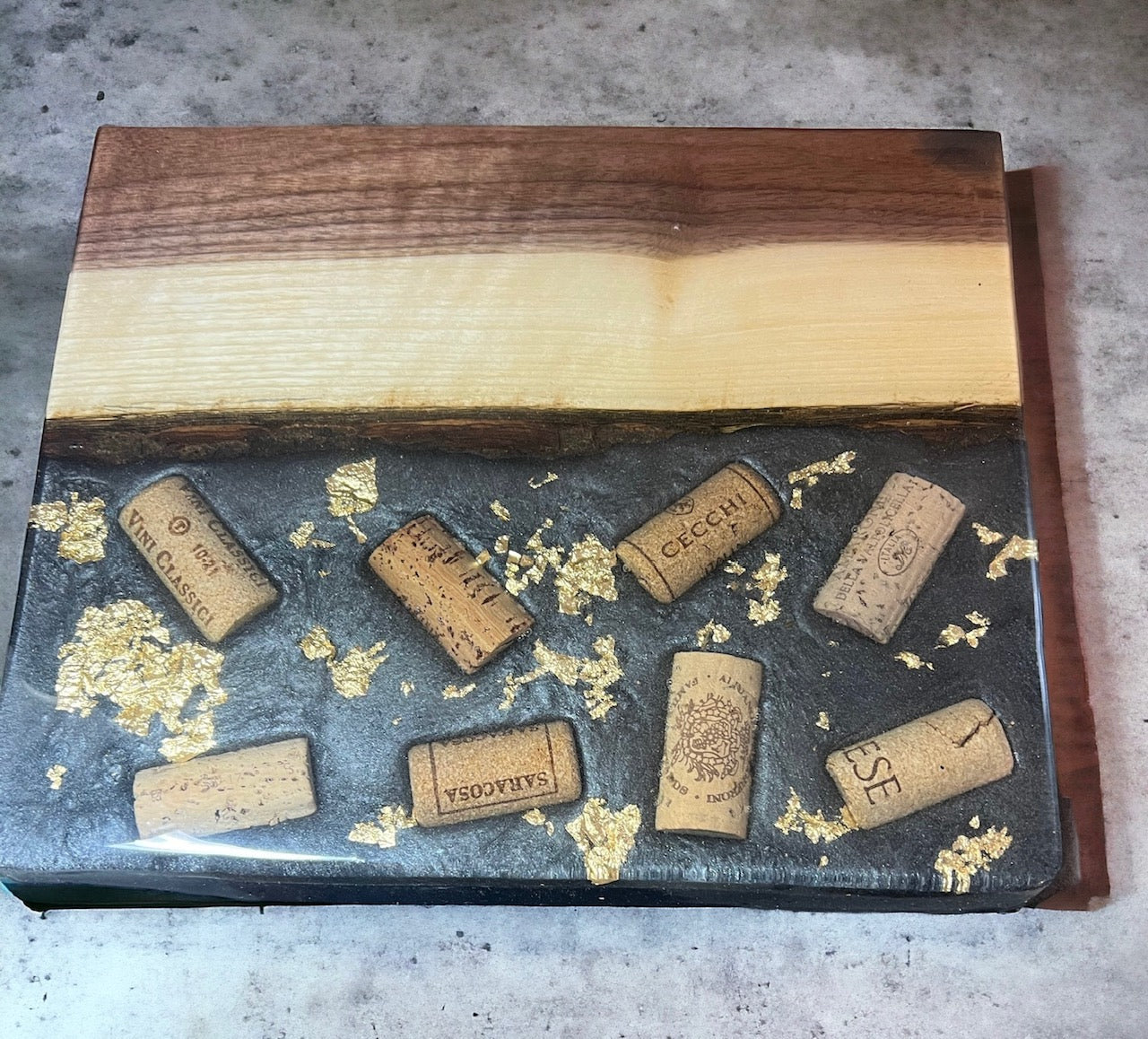 Cork Black Walnut Epoxy Board