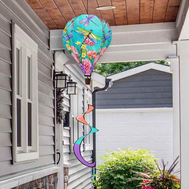 Dragonfly Garden Hot Air Ballon Wind Twister