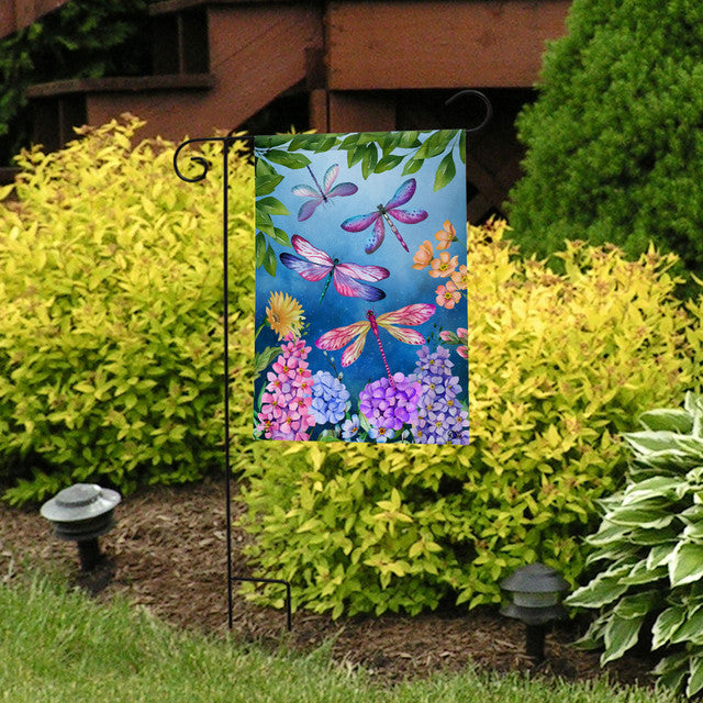 Dragonfly Garden Flag