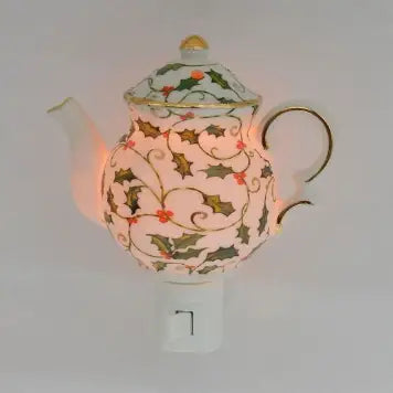 Festive Holly Porcelain Night Light