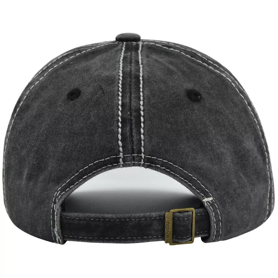 American Distressed Baseball Cap, 1776 American Flag USA, Color Blue