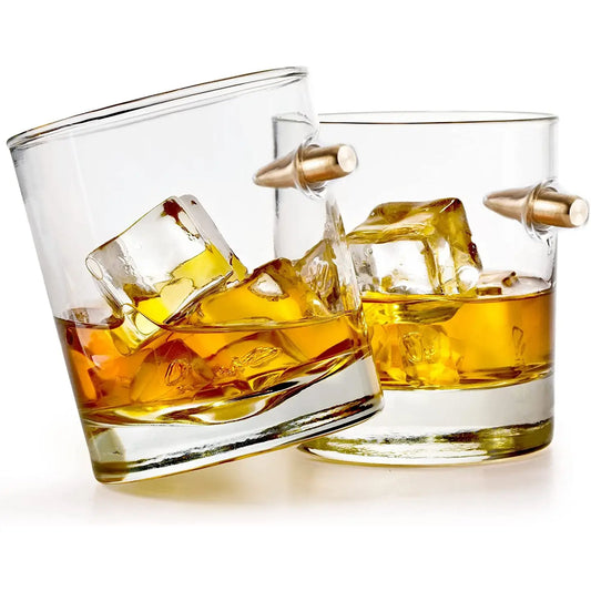 Unique Whiskey Glass Cool Drinking Glasses 12 oz