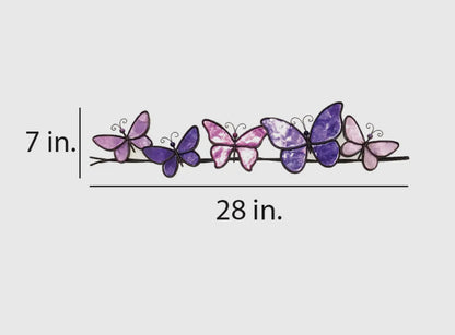 Butterflies on Wire Pink & Purple Wall Art