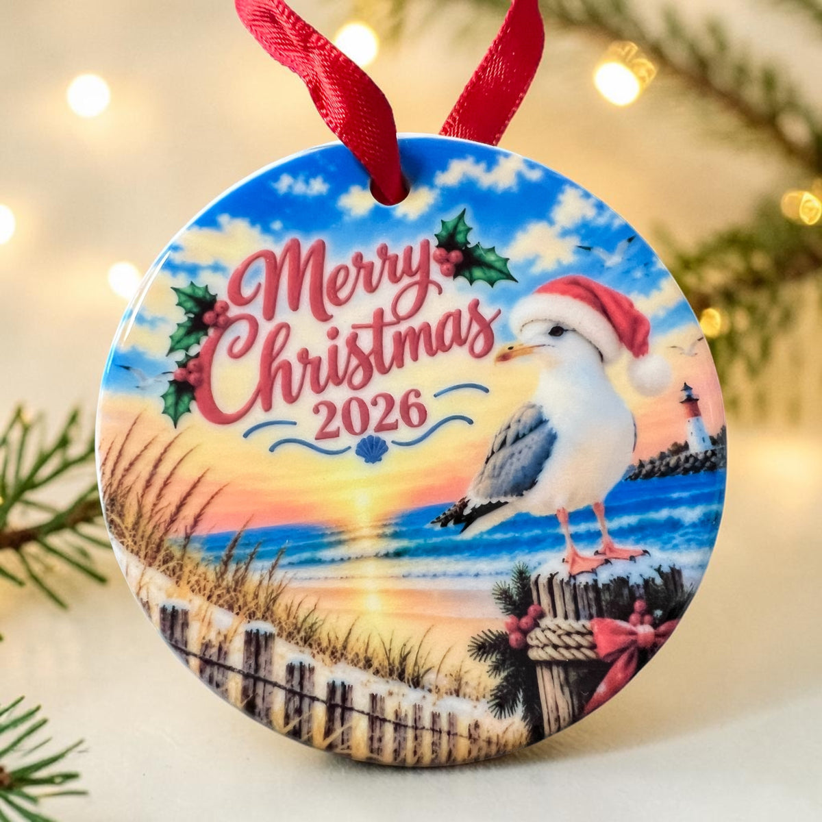 New Jersey Themed 3" Ceramic Christmas Ornaments