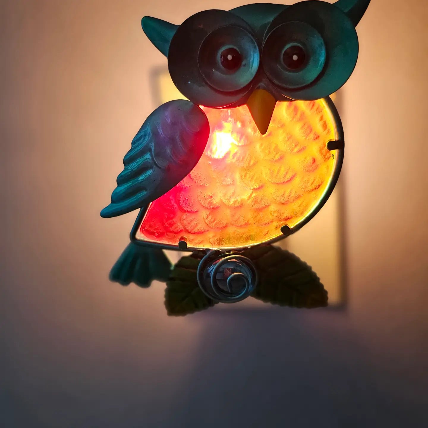 Unique Metal Owl Night Light