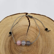 Stone Bead Woven Bracelet Gift - Anxiety Relief