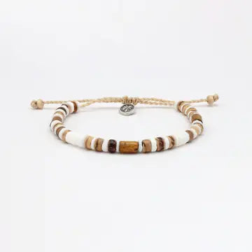 Nusa Lembongan Wood Bead Anklet, Surf, By Pineapple Island