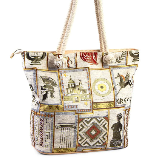 Greece Vintage Shoulder Bag Cream