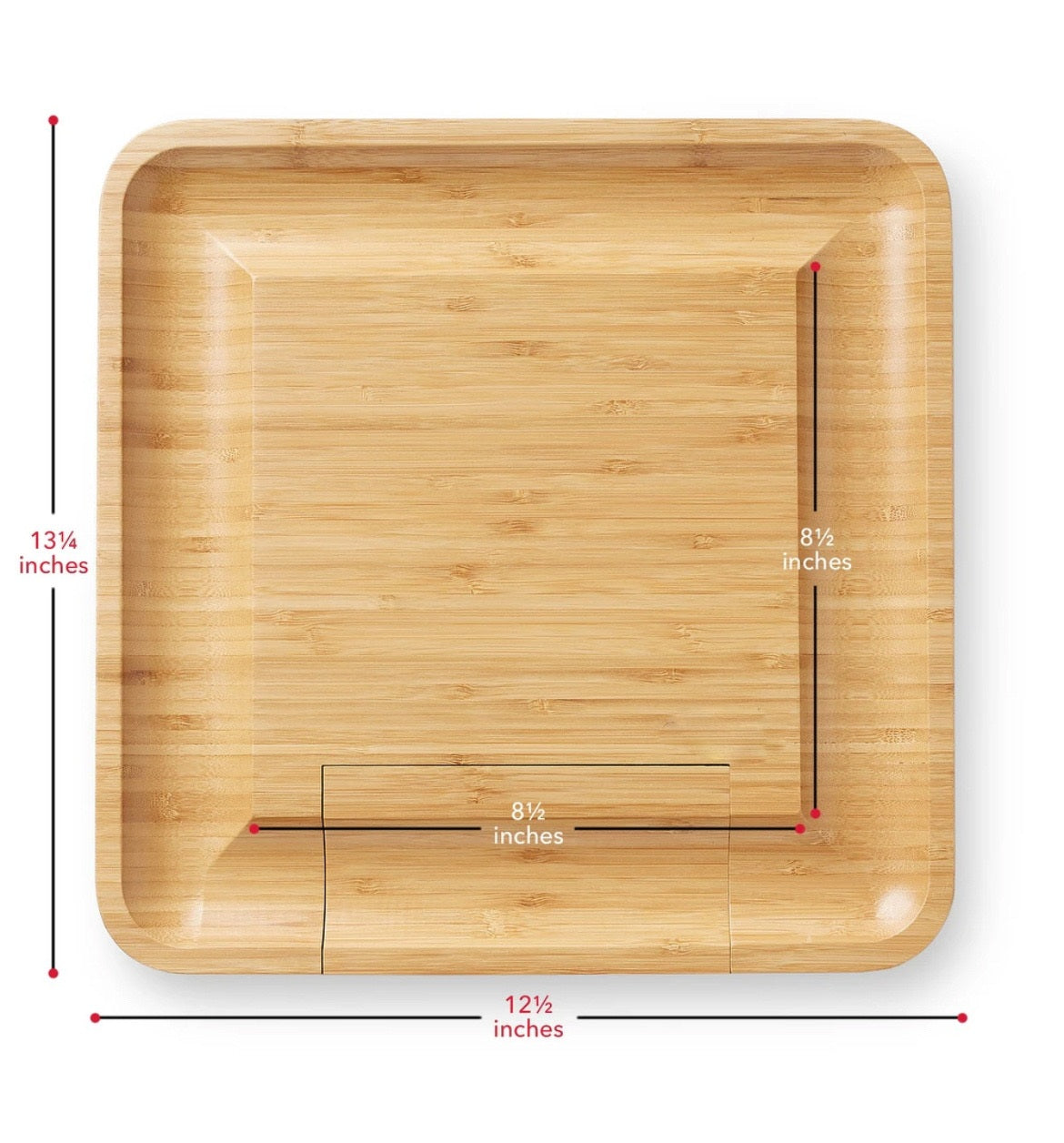 Bamboo Cheese Board & Knife Gift Set, Charcuterie Serving Tray - Natural