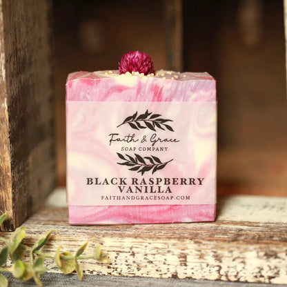 Black Raspberry Vanilla Artisan Soap, Luxury Shea Butter