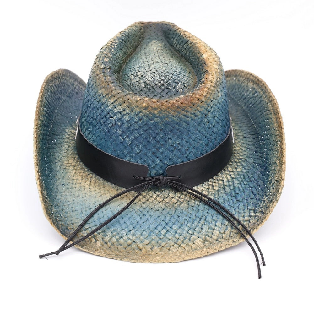 Yellow Star Western Usa Accent Cowboy Hat, American Flag w/Eagle on Rim