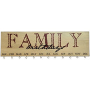 Family Birthday Calendar, Burgundy