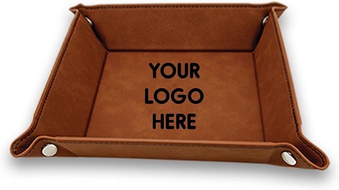 Custom Engraved Leatherette Catchall Valet Tray