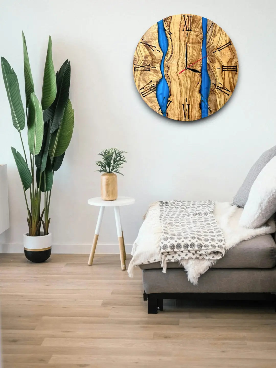 Handmade Resin River Wall Clock