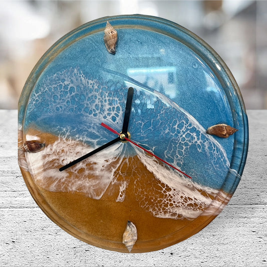 Epoxy Resin Ocean Wave Wall Clock