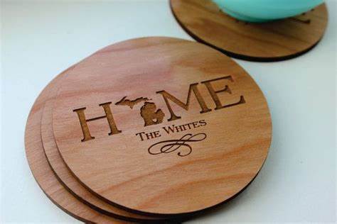 4" Round or Square Wood Coasters