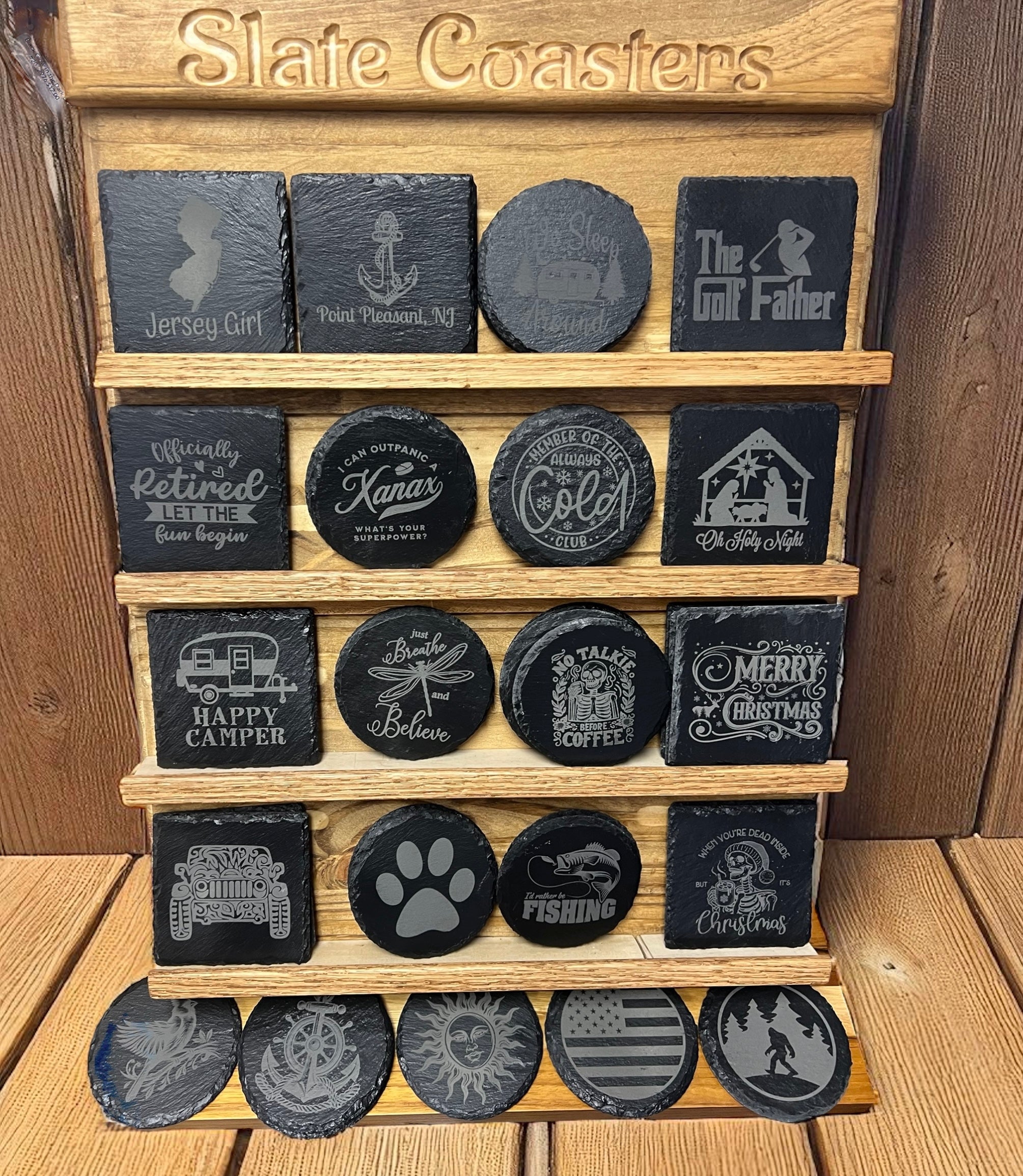 Slate Coasters Engraved