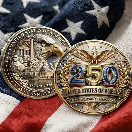 Declaration of Independence 250th Commemorative Coin, Challenge Coin, Collectable