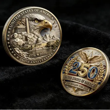 Declaration of Independence 250th Commemorative Coin, Challenge Coin, Collectable