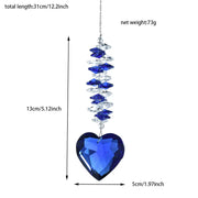Love Crystal Home Hangings Blue or Clear