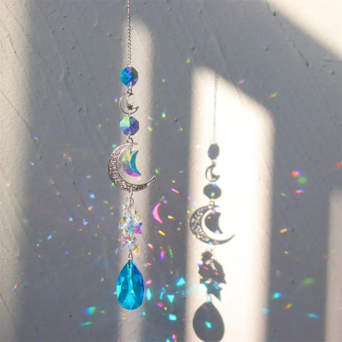 Moon Star Crystal Sun Catcher Hangings
