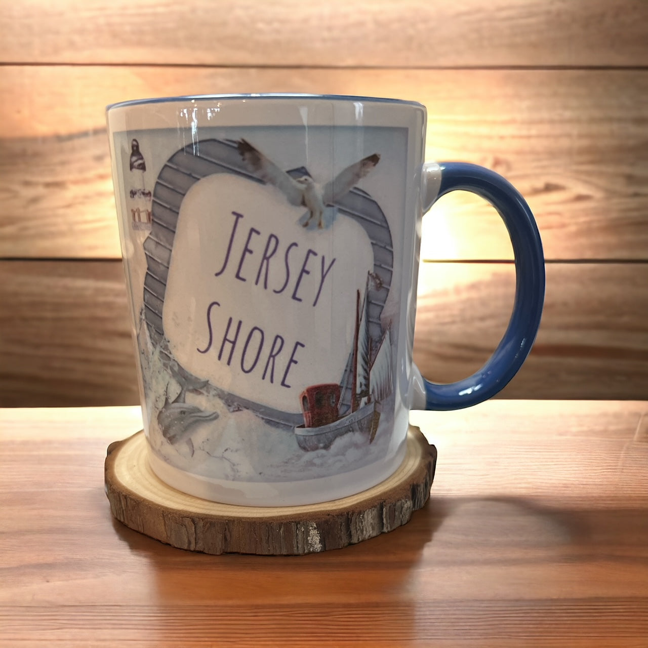 8oz "Jersey Shore" 2 sided Ceramic Coffee Mug/Cup