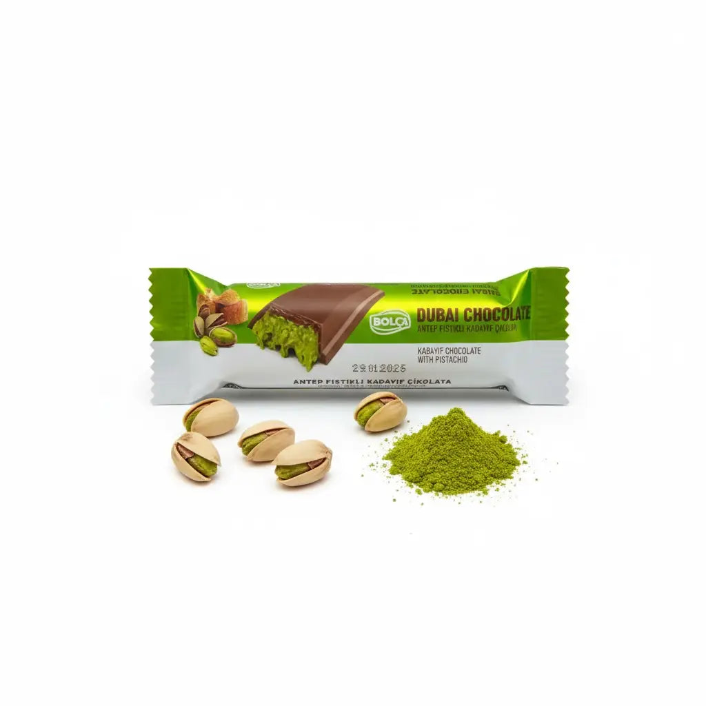 Dubai Chocolate Bar 30g Antep Pistachio Kadayif Halal
