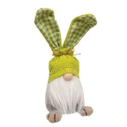 Gingham Waffle Bunny Gnome Green